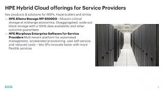 HPE Hybrid Cloud Solutions for Service Providers