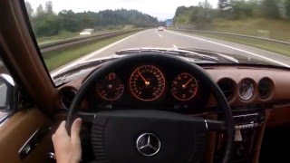 Mercedes Benz SLC 500 w107 | Acceleration & vmax Top Speed | GoPro HD