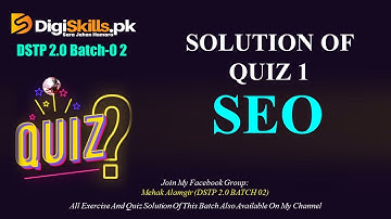 DSTP 2.0 Batch 02 SEO Quiz 1 Solution 2022 || SEO Quiz 1