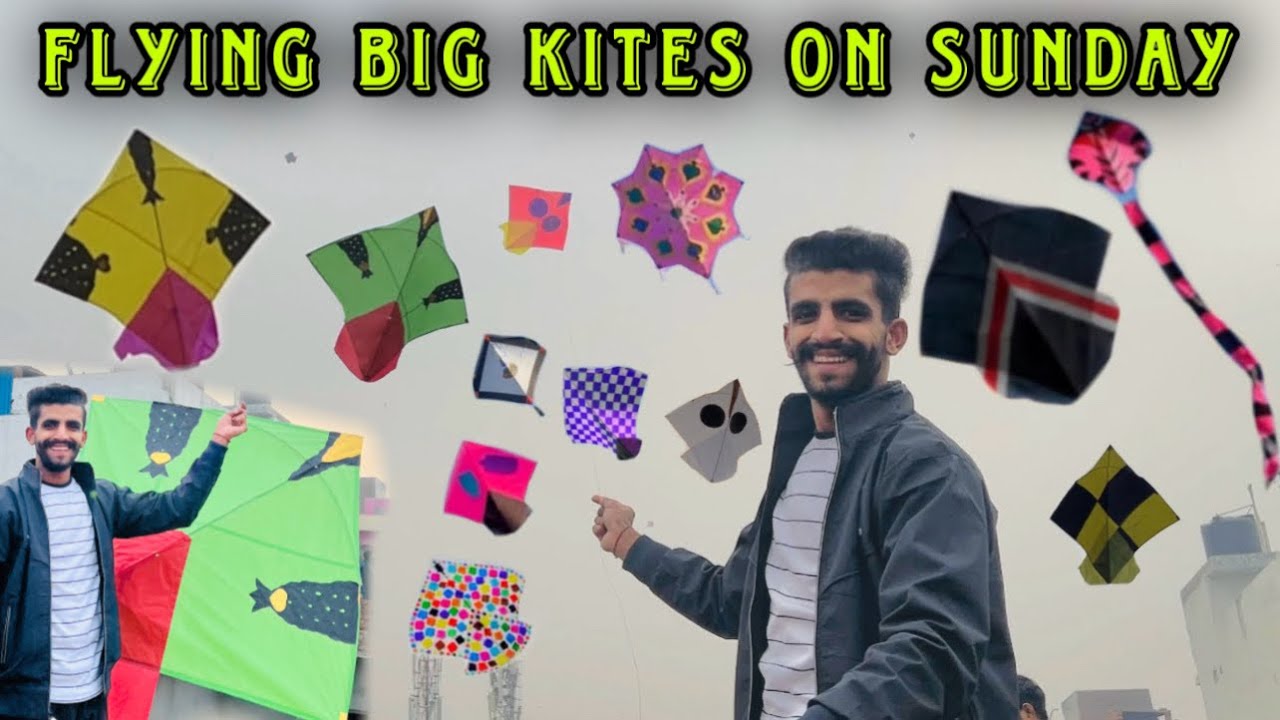 Flying Big kites On Sunday😍4Ft kite Flying 🪁 Sunday Kite Flying💥 Vip56 #vip56