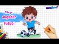 Cómo dibujar JUGADOR DE FÚTBOL - Dibujos paso a paso fáciles ⚽✨