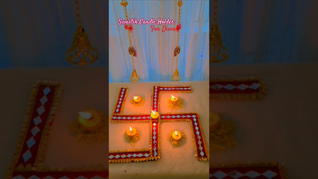 Swastik &ndash; the symbol of prosperity & peace! Bringing festive warmth this Diwali 💫🕯️#rangoli #diwali