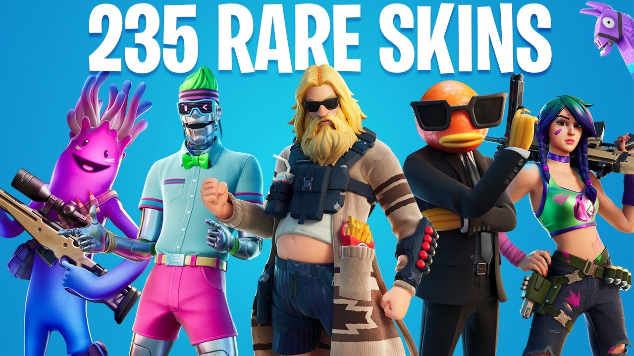 FORTNITE ALL RARE SKINS (All 13 Season Skins) YouTube
