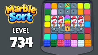 Marble Sort level 734 walkthrough solution 