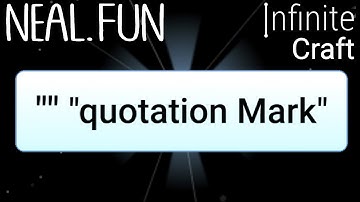 How to Make "" "quotation Mark" in Infinite Craft | Get "" "quotation Mark" in Infinite Craft