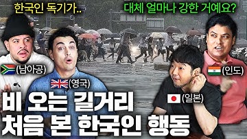 비 오는 한국 길거리에서 처음 본 모습에 깜짝 놀란 외국인들 (한국 여름 첫 반응)ㅣ국경없는 수다 EP.29