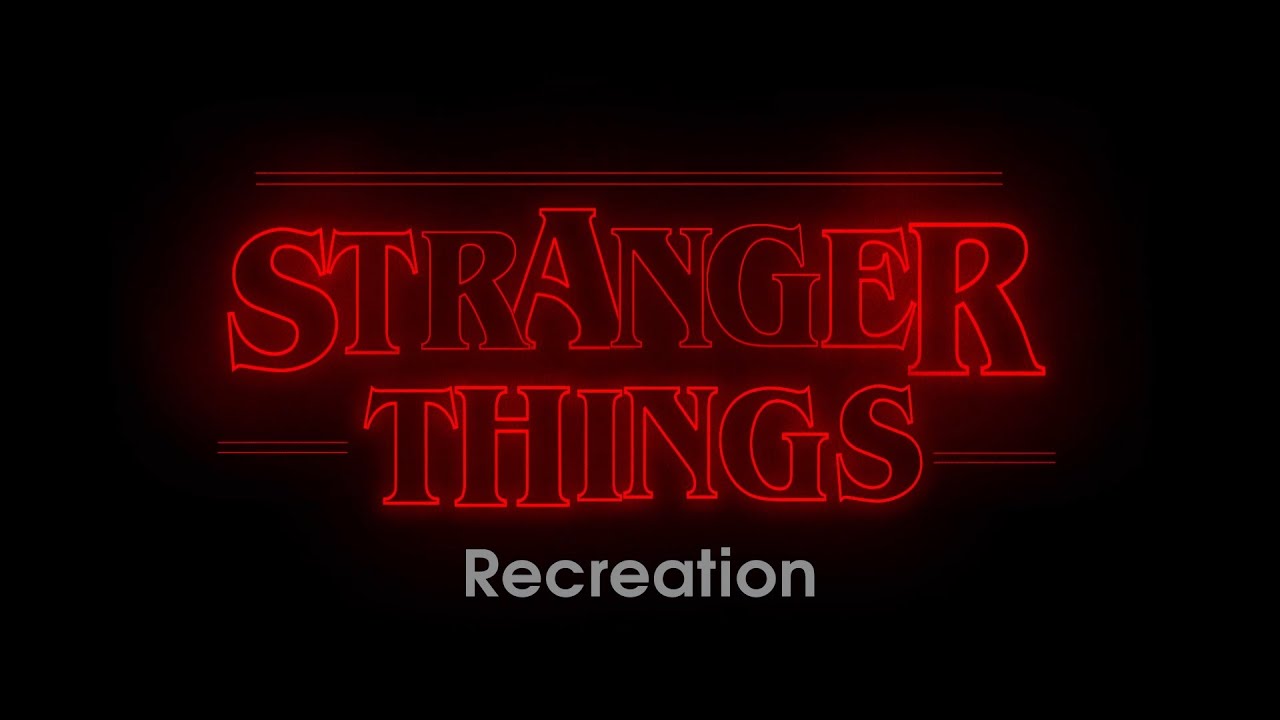Stranger Things Opening Title Sequence Recreation (Quickie) - YouTube