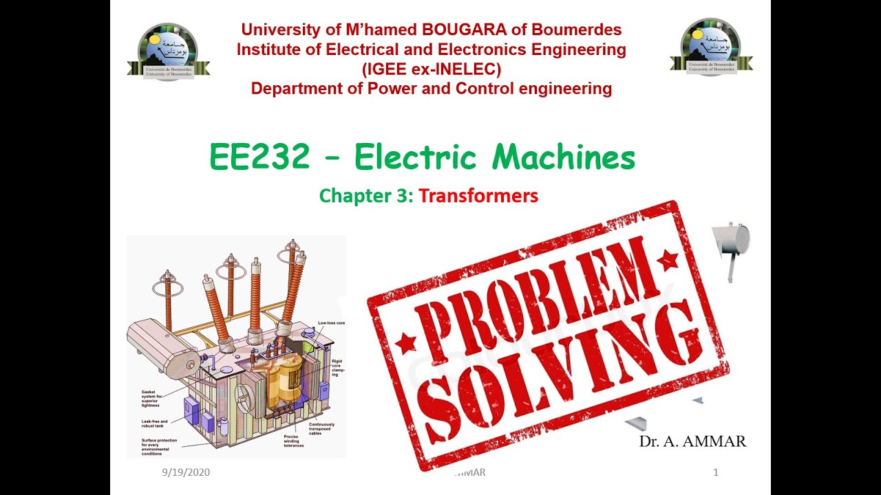 Electric machines: Transformers : Solved problems Session#2 (Google ...