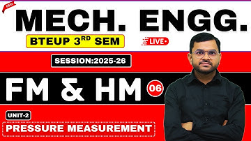 Lec-6 II FM & HM II ME 3rd Sem II Unit-2 Pressure Measurement  @PolytechnicPathshala ​