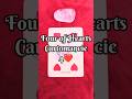 FOUR OF HEARTS IN CARTOMANCIE READING #shorts #cartomancie #cartomancy #love #lovereading #4ofhearts