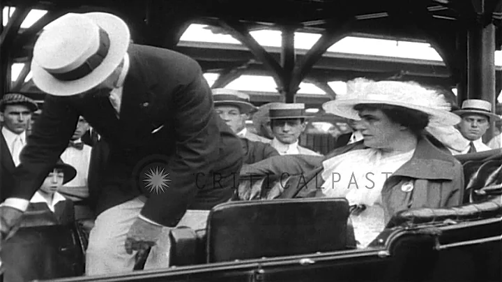 President Woodrow Wilson and his wife come out of ...