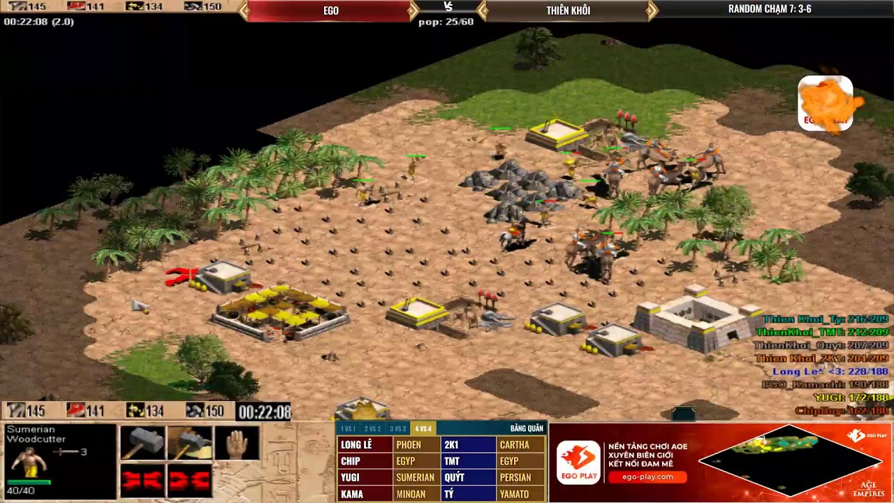 Trực Tiếp | 4vs4 Random | EGO Media vs Thiên Khôi