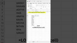 Quickest Way to Change Text to Lowercase! #shorts #exceltricks #excel #tech #exceltutorial #tamil