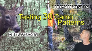 Simulated Deer Vision  Testing 30 Hunting Camo Patterns LARGEST COMPARISON