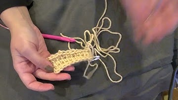 Tunisian Simple Stitch Video Tutorial in English. (Left handed)  A Spanish version is available