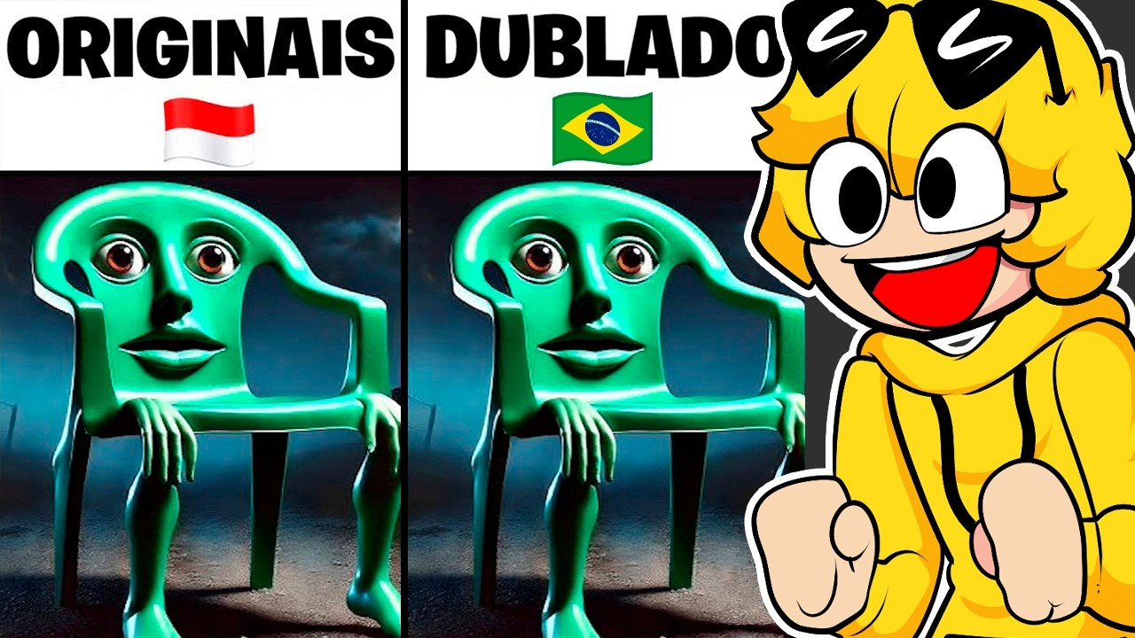 BRAINROTS ORIGINAL vs DUBLADO | Mel REAGINDO
