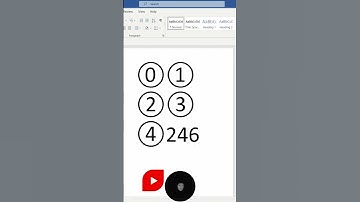 Hidden Trick | Numbers In Circle | MS Word | #shorts #wordtricks #wordtips #msword #wepptutorials