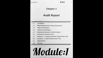SYBAF SEM 4 | AUDITING NOTES | MODULE: 1 AUDIT REPORT