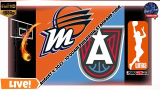 WNBA LIVE August 4, 2023, 10:00am Phoenix Mercury vs Atlanta Dream | NBA 2k23 on Playstation 4 #wnba