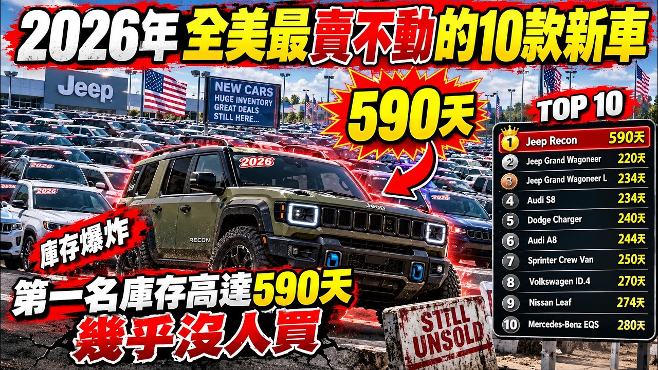 2026年全美最賣不動的10款新車!第一名庫存高達590天,幾乎沒人買。|世界印象 #世界之最 #出類拔萃 #腦洞大開 #top10 #美國 #汽車 #新車滯銷
