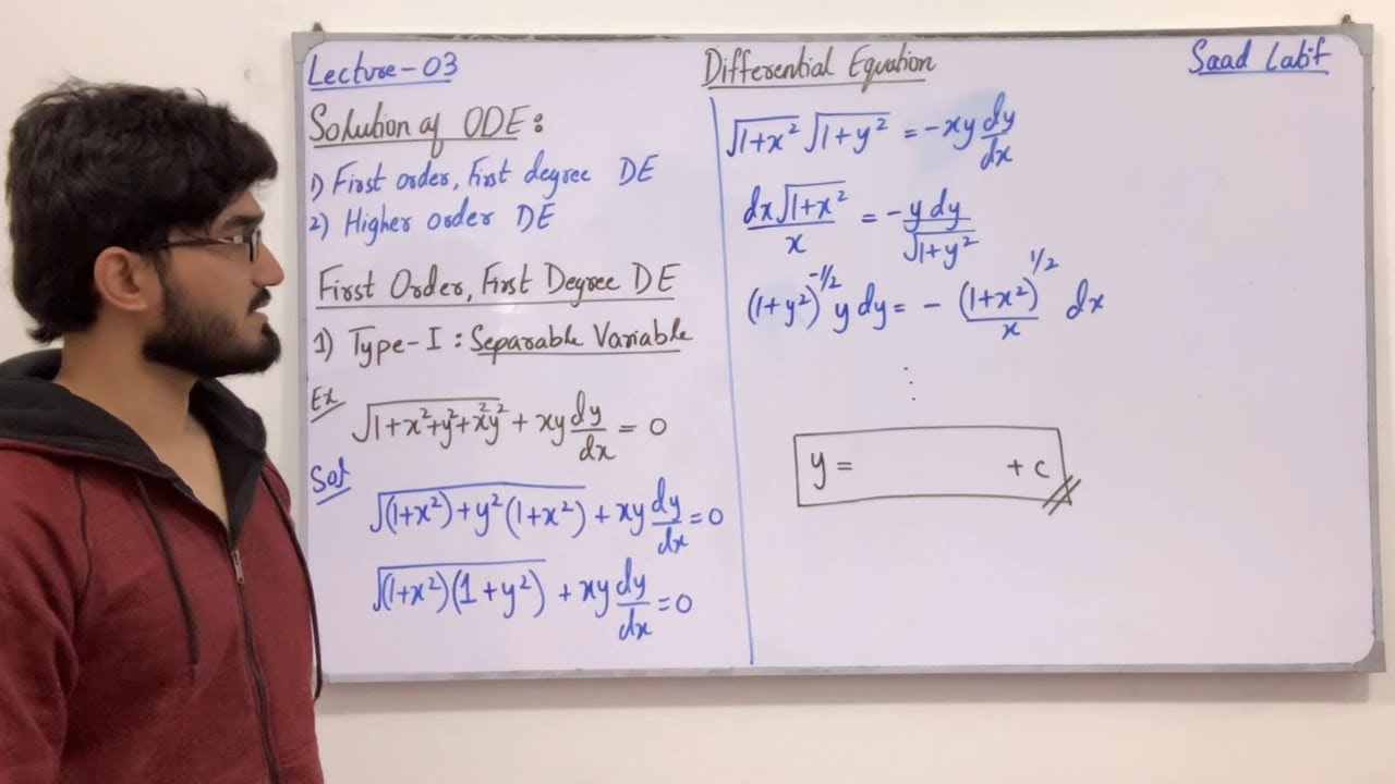 Lecture 3 || Separable Variable || Solution Of Ordinary Differential ...
