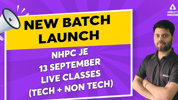 NHPC JE - New Batch launch | Engineers adda