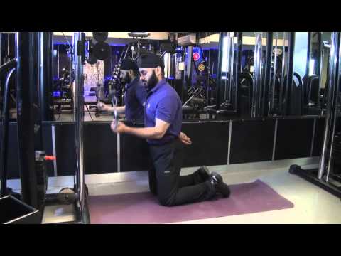 TRICEPS (MEDIAL & OUTER) - Kneeling Cable Reverse Push Down With Loop Handle