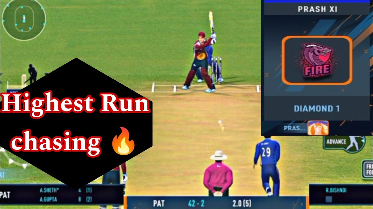 Real cricket 24 multiplayer gameplay , Highest run chasing🔥 Rc24 ...