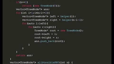 894. All Possible Full Binary Trees (Using recursion)