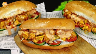 New Chicken Subway Sandwich Recipe,New Sandwich Recipe,New Subway Recipe by Samina Food Story