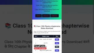 Free Notes Class 10th & 12th. Chapterwise PDF Download. Class 10th & 12th Most VVI Questions PDF.