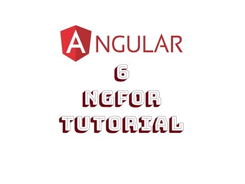 Angular 6 ngFor example