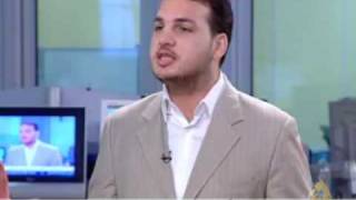 عامر الكبيسي متحدثا عن الانتخابات في نشرة الجزيرة