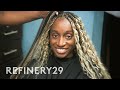 I Got 30 Inch Dirty Blonde Goddess Braids For The First Time | Hair Me Out | Refinery29