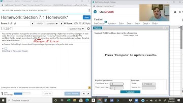 Finding Sample Size for a Proportion Confidence Interval with StatCrunch