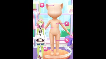 #demonslayer Mitsuri Kanroji makeover by my talking angela 2💝#mitsurikanroji #shorts