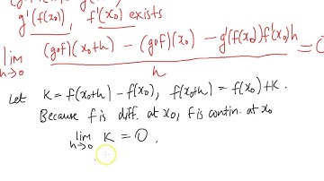 An introduction to, and proof of: the chain rule