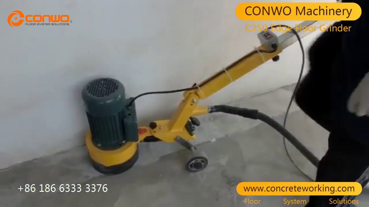 C250 Concrete floor edge grinderCONWO Machinery YouTube