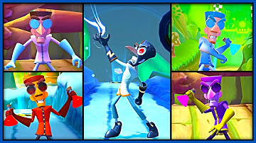 Crash On The Run - All Mini Bosses (Lab Assistant)