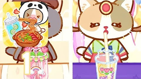 Cat Boba Tea: ASMR Mukbang - Gameplay Walkthrough Part 1 - Level 1-5 (Android, iOS)