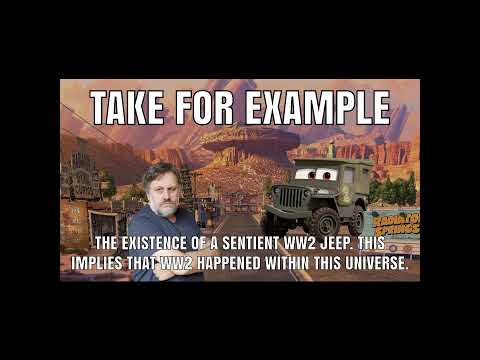 Slavoj Zizek analyses Pixar’s Cars (2005)