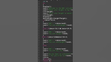 BMI calculator using C++. #programing #bmicalculator #like #subscrbe #youtube #shorts #apnacode