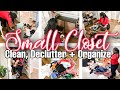 EXTREME CLEAN AND DECLUTTER WITH ME | SMALL MASTER BEDROOM CLOSET DECLUTTER AND ORGANIZE