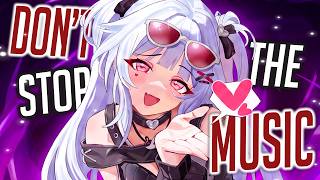 Nightcore - Dont Stop The Music Rock Version Lyrics