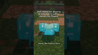It's like vanilla, just a little more satisfying. #minecraft #bedrock #physics #addon #mcpe #fyp