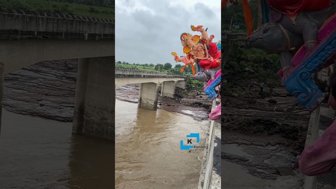 Ganesh Nimajjanam 2025 | Ganesh Nimajjanam in Penganga River 