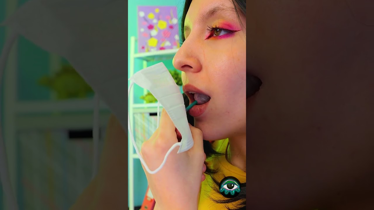 Sneak a lollipop into class using a MASK&mdash;sweet trick! 🍭🎭 #hacks