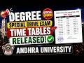 🔥 Andhra University Degree Special Drive Exam Time Tables 2026 Released | Full Schedule Out ✅