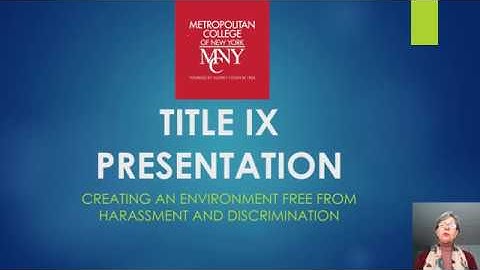 TITLE IX ORIENTATION PRESENTATION video