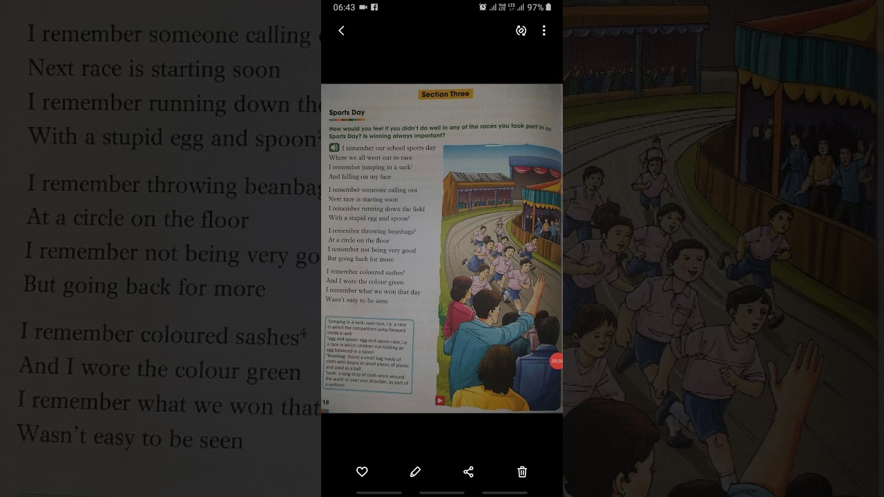 Class7th ENGLISH Topic Sports day poem by David Thread Gold.. YouTube